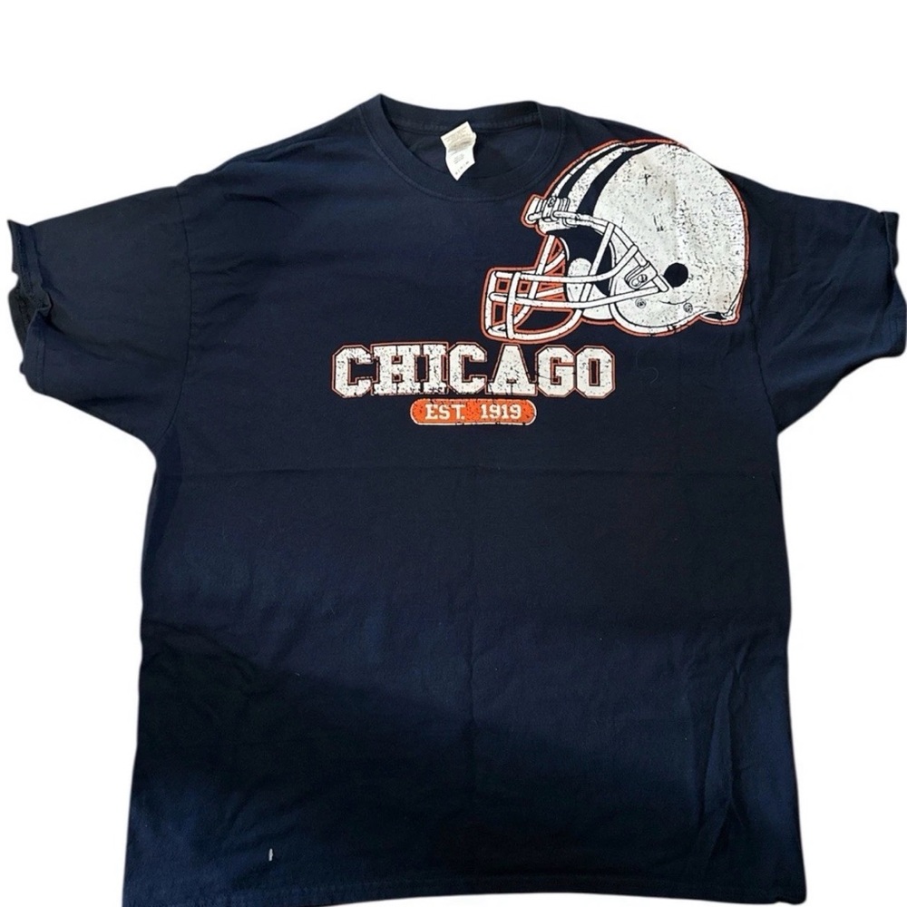 NFL FOOTBALL, CHICAGO BEARS Gildan Navy Graphic T-Shirt, size XL